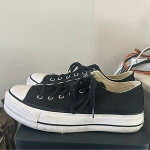 Black platform converse